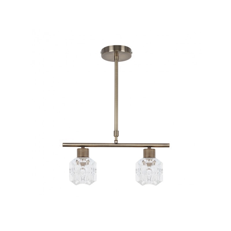 Lámpara Derby cuero 2 x LED E-14 Fabrilamp